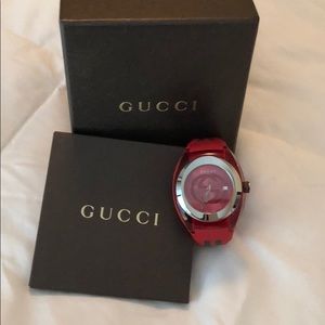 Red Gucci Sports Watch